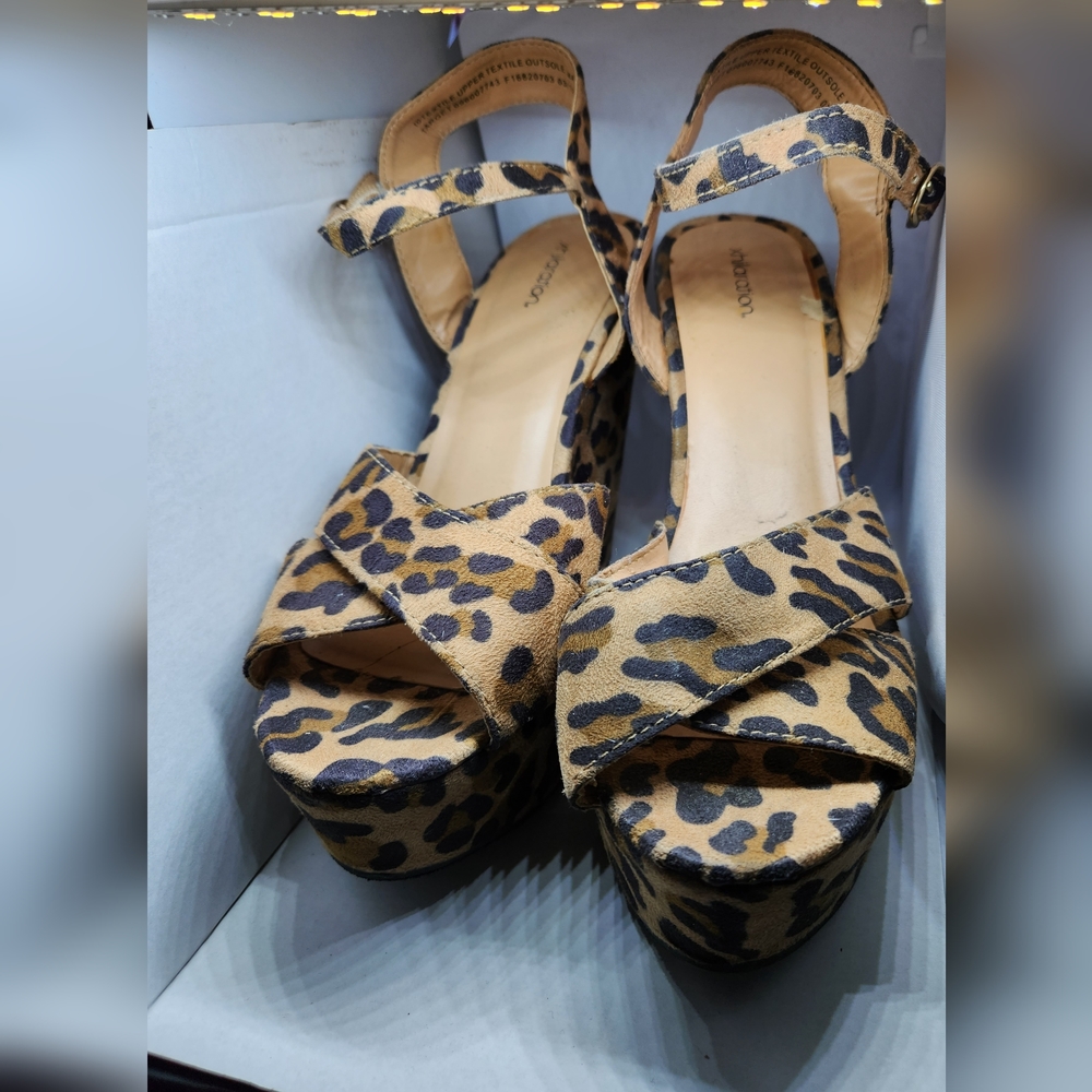 Leopard Platform Sandles